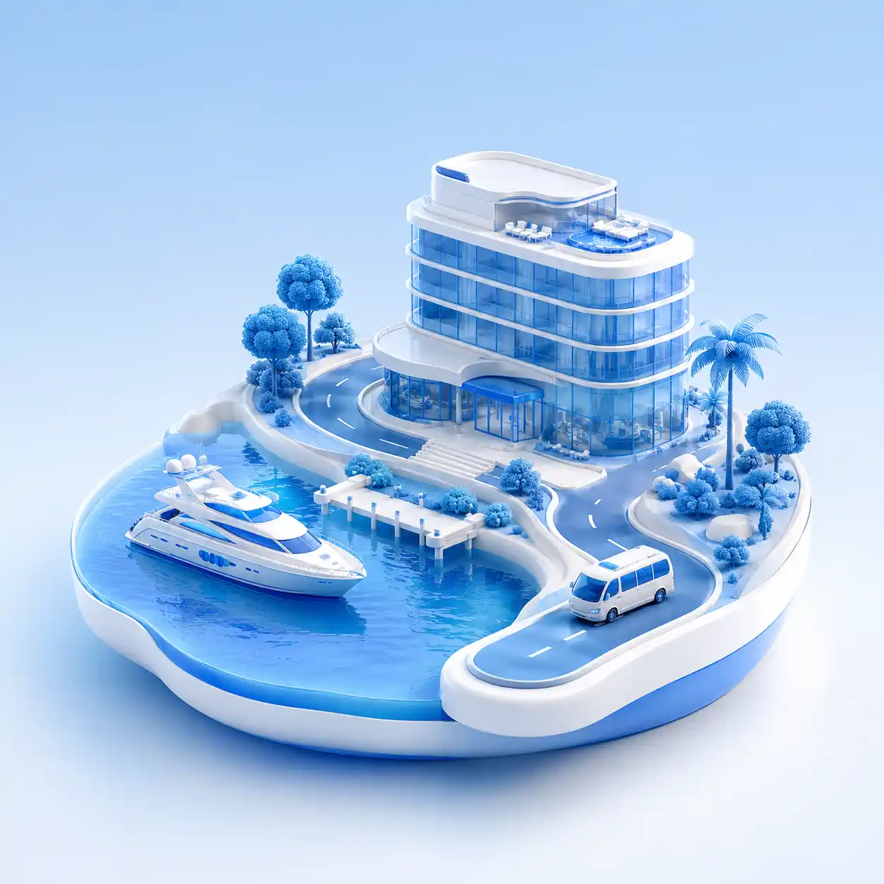 Transfer, yat ve otel modülleri