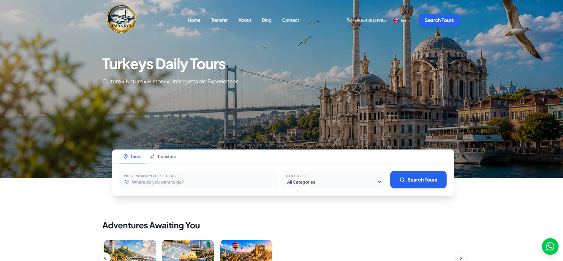 Horizon Travel tema önizleme